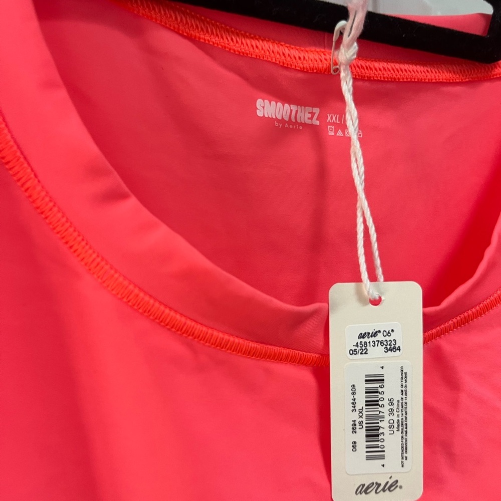 Aerie Bright Pink Crop Top - Picture 2 of 3
